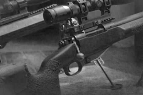 a vintage photo of a gun